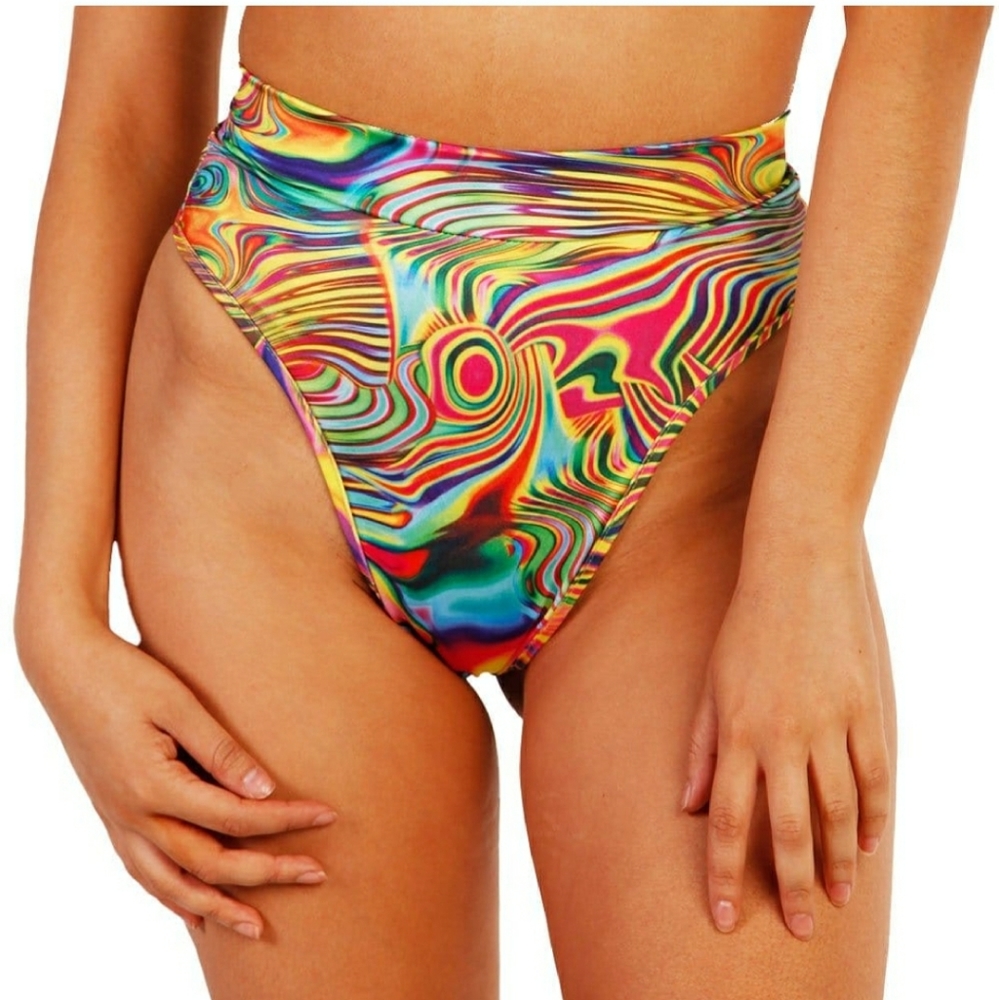 Groovy Gal High Waisted Thong Booty Shorts